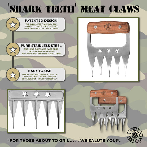 Grill Sergeant Shark Teeth Meat Claws